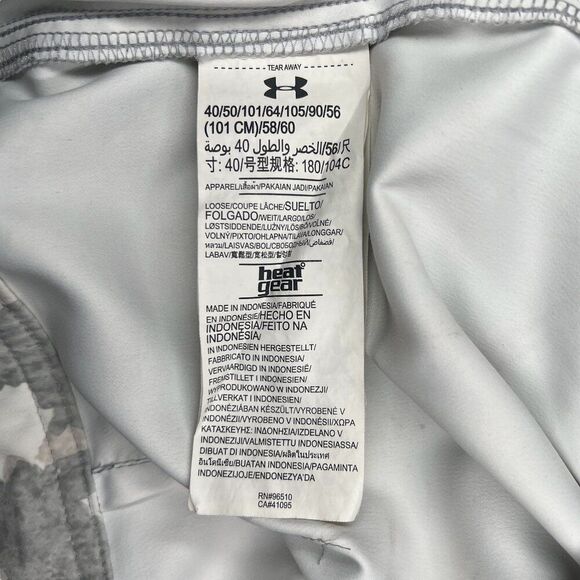 Under Armour Reblek Boardshorts Mens Size 40 HeatGear Loose Fit Camo Swim Trunks - Picture 10 of 12